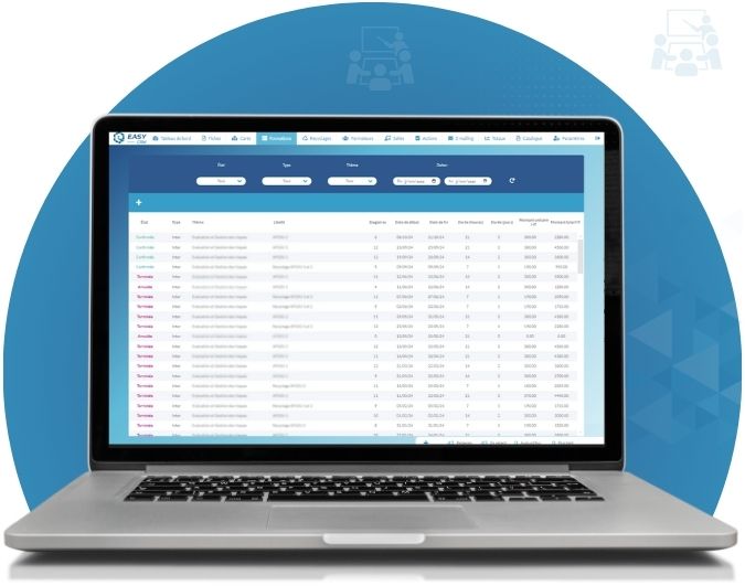 logiciel gestion des formations permettant de gérer les formations Intra-entreprise et Inter-entreprise